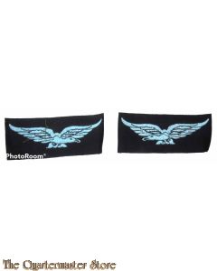 WW2 original opposite facing RAF eagle cloth badges