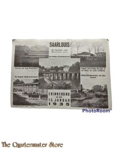 Postkarte Garnison Saarlouis , Erinnerung an den 13 Januari 1935