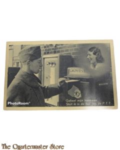 Prent briefkaart mobilisatie 1939 geheel mijn Heimwee PTT