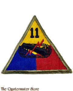 Mouwembleem 11th Armored Division (green back Sleevebadge 11th Armored Division)