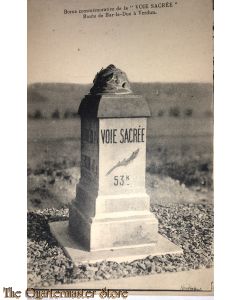 Postcard 1918 Voitre Sacree route de Bar-le-Duc a Verdun