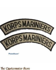 Straatnamen Korps Mariniers zwart op kaki