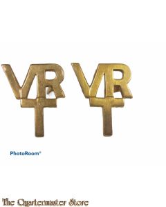Shoulder titles Officers Volunteer Reserve Training VRT (brass)