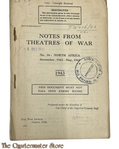 Notes from theatres of War no 16 North Africa Nov 1942 May 1943