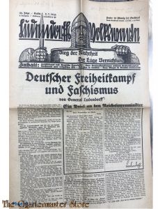 Wochenzeitschrift Ludendorffs Volkswarte Berlin 02-07-1933