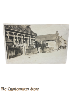 Belgium Carte Postal 1914-18 - War Damaged street with hospital soldier