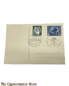 Postkarte 1942 mit Sondermarken Europaeischer Jugendverband Grundungstagung