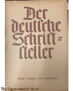 Der deutsche Schriftsteller No 9 sept 1940