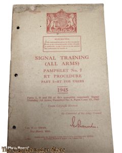 Pamphlet No 7 ,  RT procedure for users (all arms)  part 1