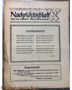 Nachrichtenblatt der SA gruppe Niedersachsen 1943