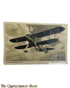 Postkarte militair 40-45 Heinkel Jagdflugzeug HE 51