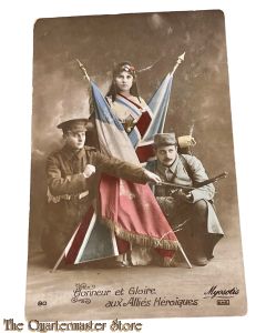 Postcard - 1914-18  Honneur et Gloire aux Allies Heroiques 