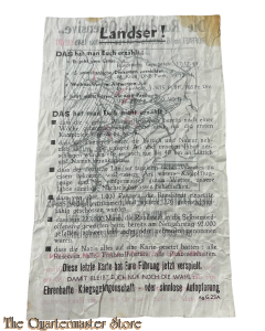 Flugblatt / Leaflet  Ag.G.25A  Landser !