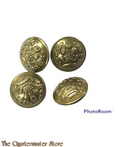 4x Brass button for service dress Middlesex Regiment WW2