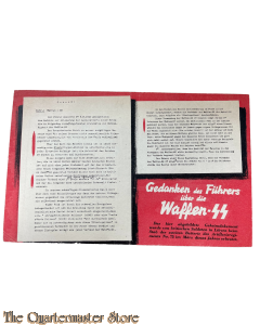 Flugblatt / Leaflet G.46, Gedanken des Führers über die Waffen SS (SS Document)