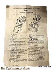 Gebrauchsanweisung fur die Gasmaske DM.1