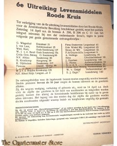 6e Uitreiking Levensmiddelen  Roode Kruis april 1945 (Plaatselijke Distributiediensten Amersfoort)