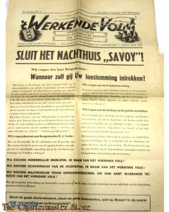 Krant NSB 't Werkende Volk 2e jaargang no 4 woensdag 11 november 1942