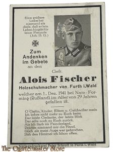 In Memoriam Karte/Death notice Gefr Infanterie Regiment (Russland)