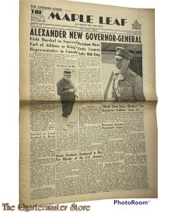 Newspaper The Maple Leaf , for Canadian forces  Vol 3, no 111, august 2 1945