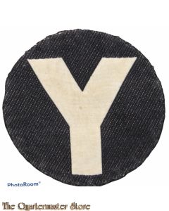 Formation patch 5th Division "White Y On Black Circle" (canvas)