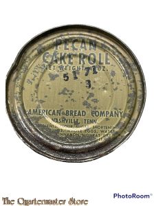 Ration can of Peacan Cake Roll 1960’s