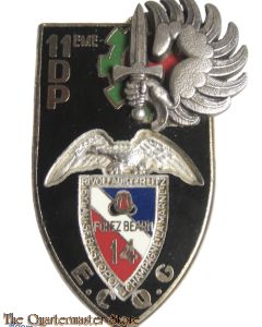 France - Insigne de l'Escadron de Commandement de Quartier Général du 14°RPCS de la 11° division parachutiste