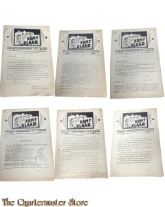 6x Dagelijks informatie blad 't Komt klaar 1950 vd 4e Brigade (Vogelsang)