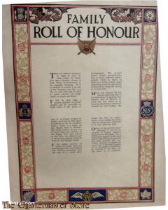 Document,  Family Roll of Honour 1940-45