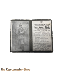 In Memoriam Karte/Death notice 1916 Bayern Res Inf Regt No 19 7 Komp