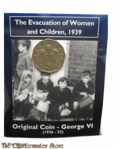 Coin rememberance the Evacuation of Women and Children 1939