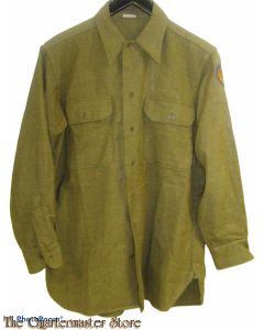 Shirt, Flannel, O.D. Coat Style 8th US AAF (Overhemd manschappen 8e AAF WW2)
