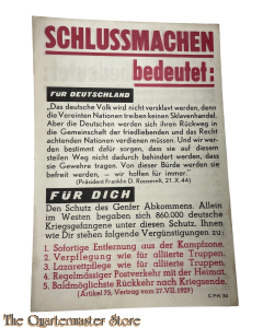 Leaflet / Flugblatt  CPH 30 Schlussmachen bedeutet