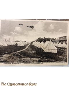 Prent briefkaart 1929 Legerplaats bij Oldebroek, Tentenkamp en Schietschool