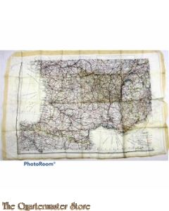RAF Scarce WW2 (para)  Air Ministry escape silk map - South France / Spain WW2