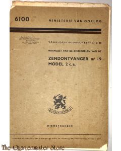 (Voorlopig) Voorschrift no 6100 Naamlijst Zendontvanger nr 19 model 2 c.a.