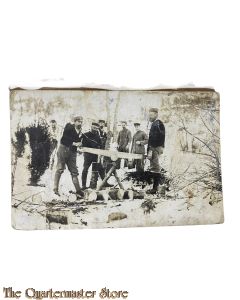 Postkarte 1915 Deutsche soldaten Holz sagen 