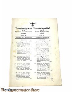 Verordnungsblatt fur die besetzten Niedelandische Gebiete stuck 41 augegeben am 14 dezember 1940