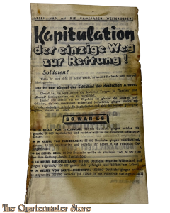 Leaflet / Flugblatt  3328 Kapitulation der einzige Weg zur Rettung!