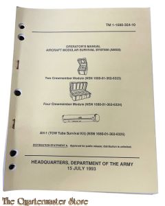 Manual TM 1-1680-354-10 Operators Manual Aircraft modular survival system (AMSS)