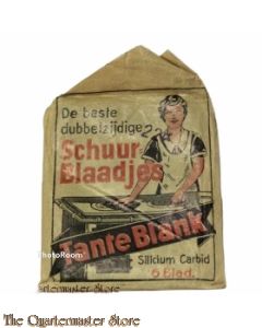 Papieren zak schuurblaadjes van “Tante Blank” 1940