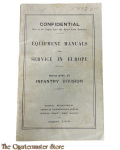 Booklet Equipment manuals for Service in Europe Infantry Division Aug 1918