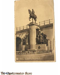 Postcard 1914-18 Standbeeld koning Leopold de IIe