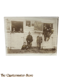 Photo 1914-18 Belgische hospitaal soldaten met mouwbanden