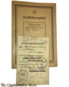 Zulassungsbescheinigung und Kraftfahrzeugbrief Daimler Benz Polizei 19531 Bottrop