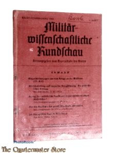 Book - Militair Wissenschaftliche Rundschau heft 1 1941