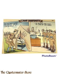 Postcard military Camp Snapshots