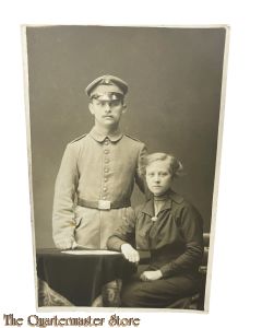 (Photo) Postkarte 1914-18  German soldier with wife