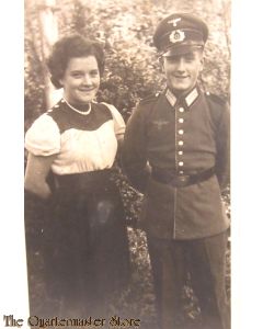 AnsichtsKarte (Mil. Postcard) NCO with wife