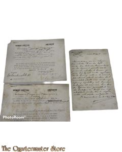 3 documenten Schutterij Amsterdam F van Wijk 1899-1901
